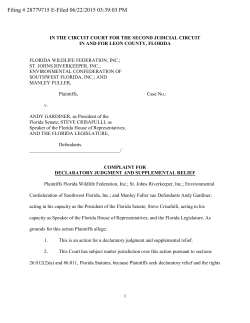 Filing # 28779715 E-Filed 06/22/2015 03:39:03 PM