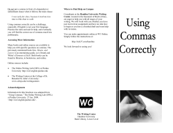 Commas - Hamline University