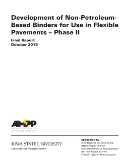 Development of Non-Petroleum-Based Binders for Use in Flexible