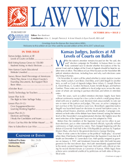 Kansas Judges, Justices at All Levels of Courts on Ballot