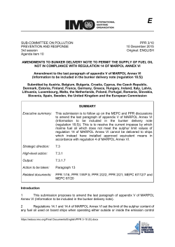 AMENDMENTS TO THE BUNKER DELIVERY NOTE TO PERMIT