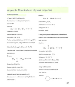Appendix: Chemical and physical properties