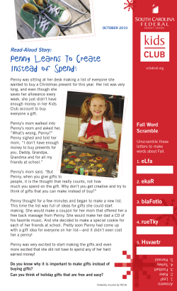 Penny Learns To Create Instead of Spend!