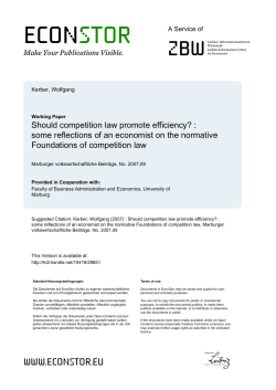Should competition law promote efficiency?