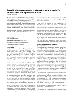 Parasitic plant responses to host plant signals: a model for