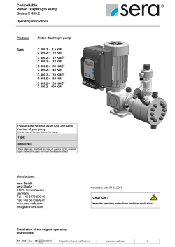 Piston diaphragm pump C409.2-KM - SERA
