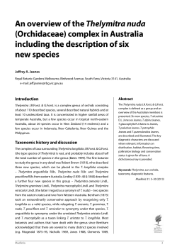 An overview of the Thelymitra nuda