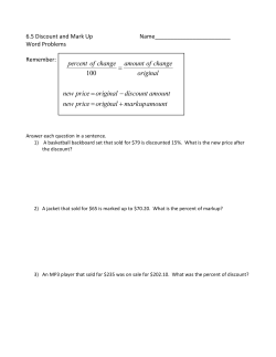 amount markup original price new amount discount original price