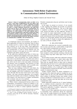 Autonomous Multi-Robot Exploration in Communication