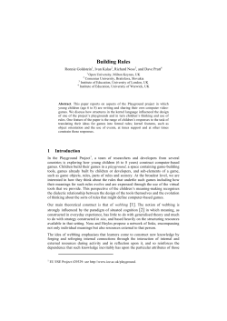 Building Rules - Institute of Education