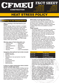 Heat Stress Policy