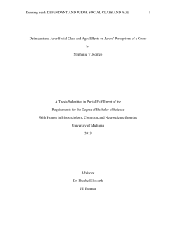 Defendant and Juror Social Class and Age - Deep Blue