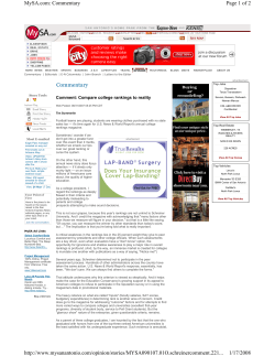 Commentary Page 1 of 2 MySA.com: Commentary 1/17/2008 http