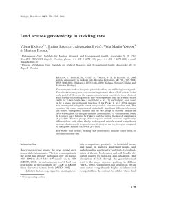 Lead acetate genotoxicity in suckling rats