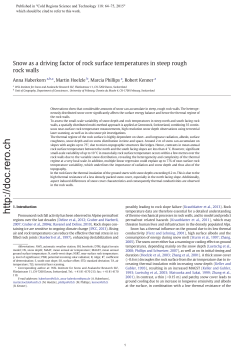 Snow as a driving factor of rock surface temperatures in steep rough