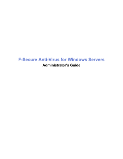 F-Secure Anti-Virus for Windows Servers