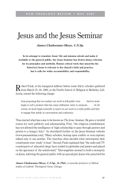 Jesus and the Jesus Seminar