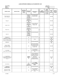 LAUSD Approved Chemical Inventory List