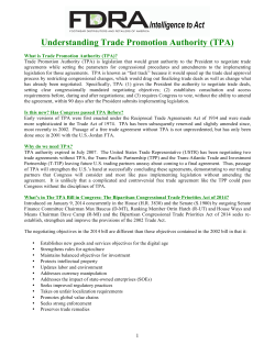 Understanding Trade Promotion Authority (TPA)