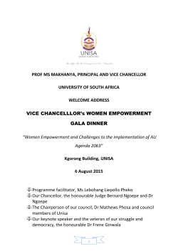 Address: Women Empowerment Gala dinner