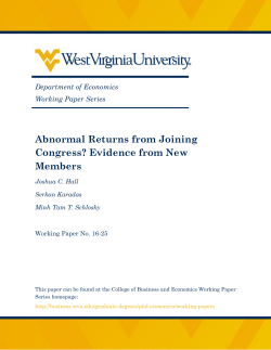 Abnormal Returns from Joining Congress? Evidence from New