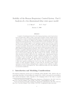 Stability of the Human Respiratory Control System. Part I: Analysis of