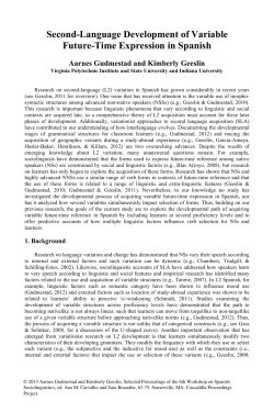 Second-Language Development of Variable Future