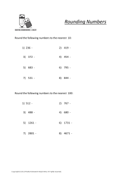 Rounding Numbers - Maths Homework Help Online