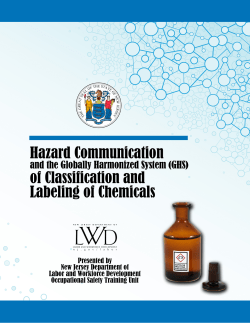 HazCom GHS Guide - New Jersey Department of Labor