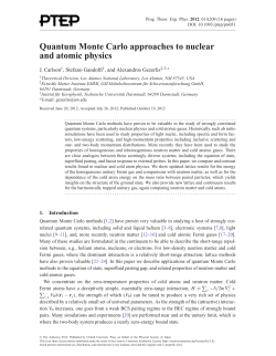 Quantum Monte Carlo approaches to nuclear