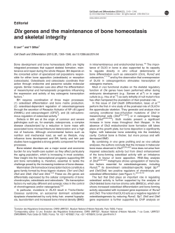 Dlx genes and the maintenance of bone homeostasis and skeletal