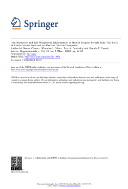 Iron Reduction and Soil Phosphorus Solubilization in Humid