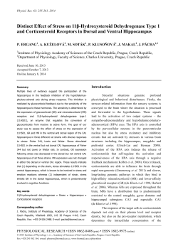 Distinct Effect of Stress on 11&beta;-Hydroxysteroid