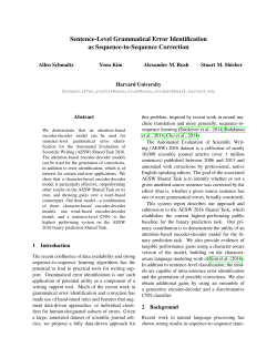 Sentence-Level Grammatical Error Identification as Sequence