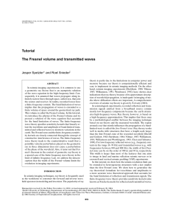 The Fresnel volume and transmitted waves