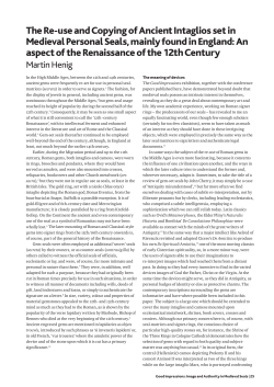 The Re-use and Copying of Ancient Intaglios set in