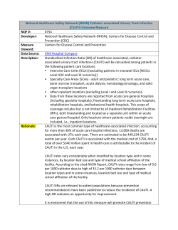 National Healthcare Safety Network
