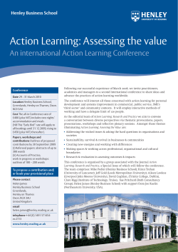 Action learning Assessing the value 29 March 10.indd