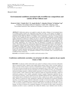 Environmental conditions associated with swordfish size