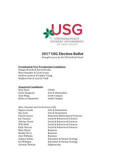 2017 USG Election Ballot