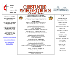 GoodNews Dec2015-Jan2016 - Christ United Methodist Church of