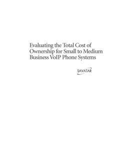 Evaluating The Total Cost Of Ownership For Small To