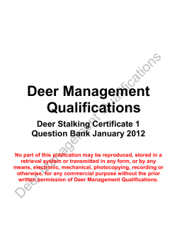 bank of written questions - Deer Management Qualifications