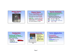 Chapter 15 -- Basic Ideas of Kinetics