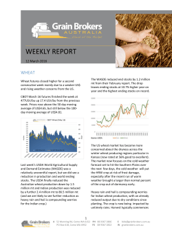 1 Wheat futures closed higher for a second consecutive week mainly