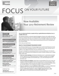 On Your Future - myUCretirement.com
