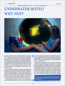 UnderWater Hotel? WHY not?