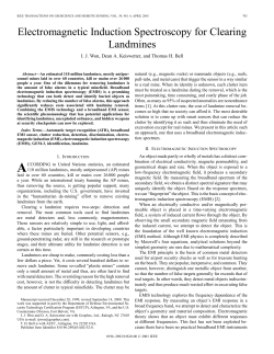 Electromagnetic induction spectroscopy for clearing landmines