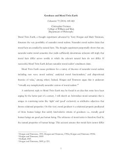 Preprint Copy - Christopher Freiman Associate Professor of