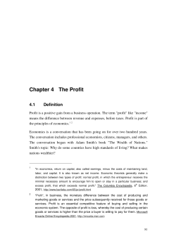 Chapter 4 The Profit